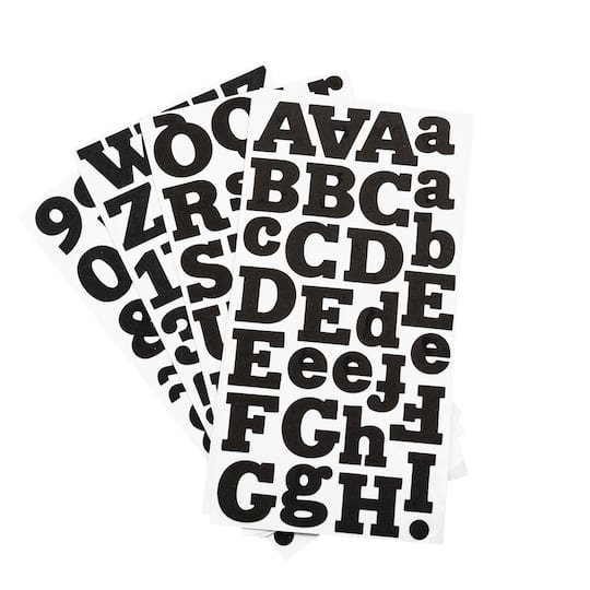 12 Packs: 165 ct. (1,980 total) Large Black Foam Alphabet Stickers by Recollections™